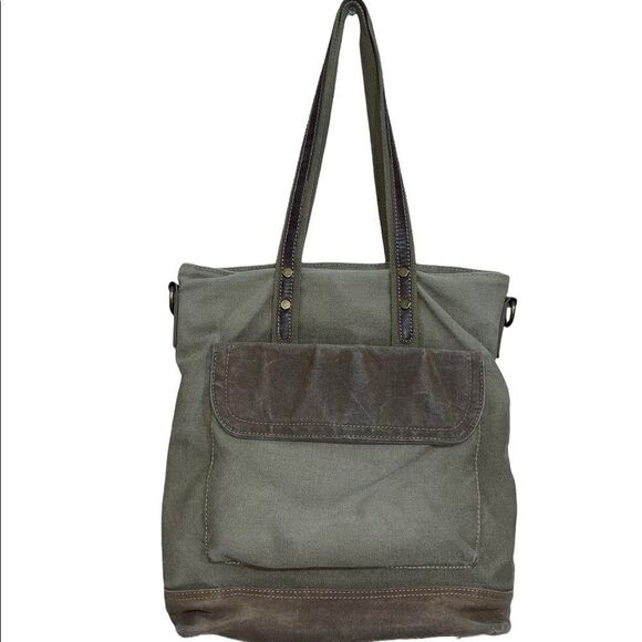 Cargoit Green Canvas Crossbody Messenger Bag 
Double Strap carryall - Picture 1 of 11